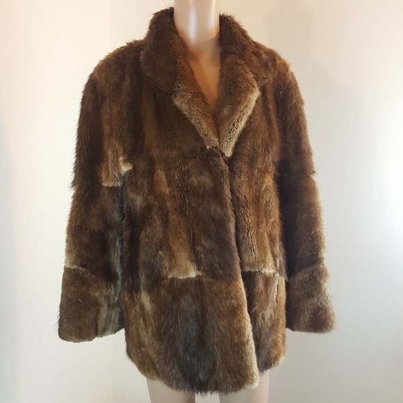 Jackets & Blazers - Long Haired Beaver Jacket Women's Brown Blonde